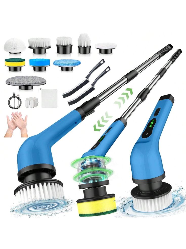 Brosse de Nettoyage Électrique 9-en-1 — Nettoyage Puissant, Sans Effort
