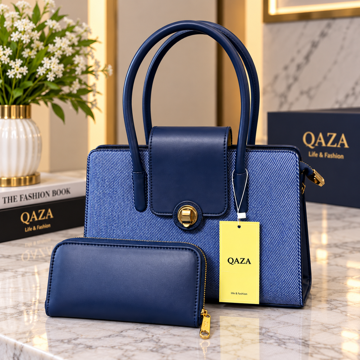 Sac à Main Femme 2 Pièces QAZA – Élégant & Prémium