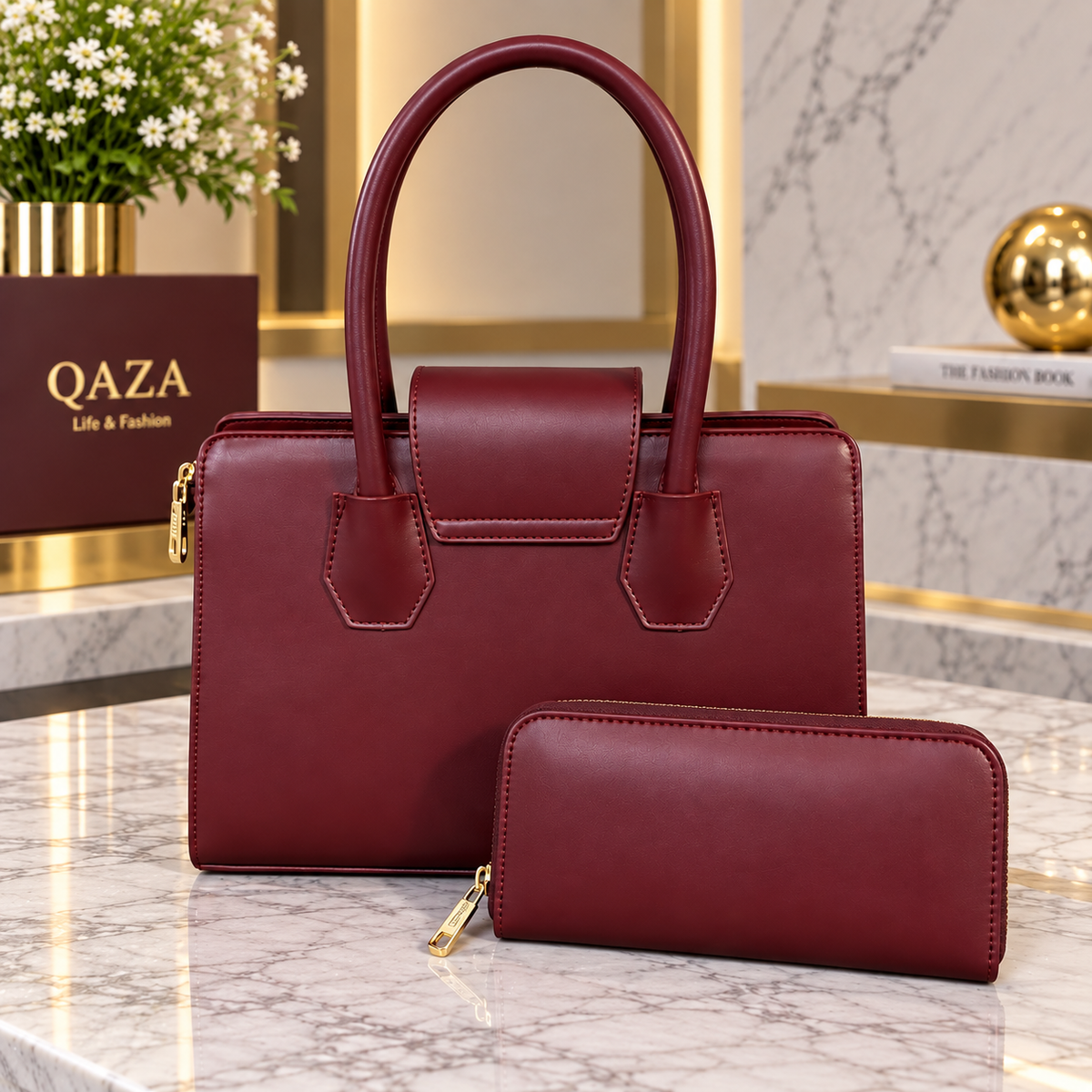 Sac à Main Femme 2 Pièces QAZA – Élégant & Prémium