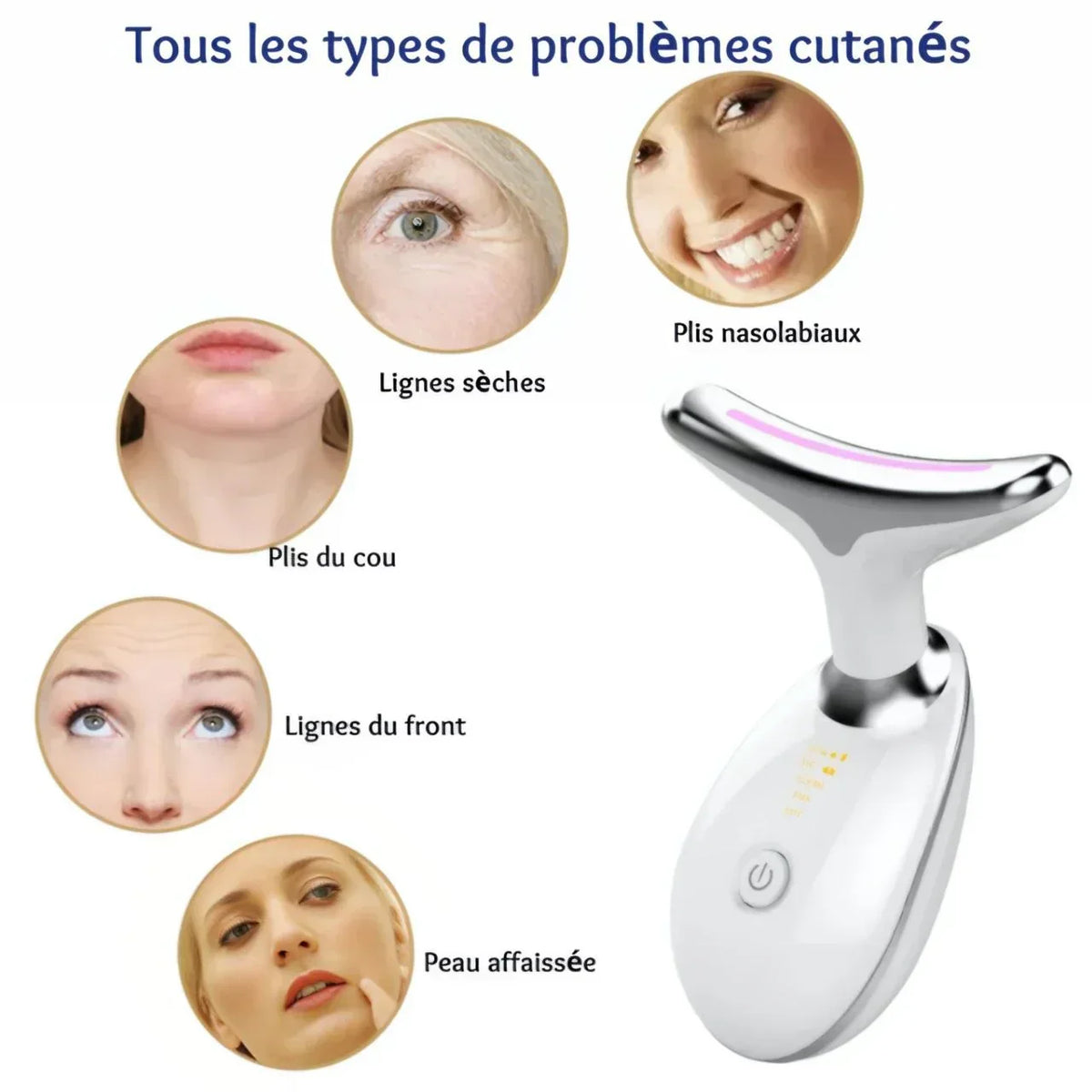 Masseur Facial Anti-Rides – Technologie LED & EMS